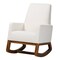 Baxton Studio Yashiya MidCentury Modern OffWhite Boucle Upholstered and Walnut Brown Finished Wood Rocking Chair 225-12925-ZORO - alternate 7